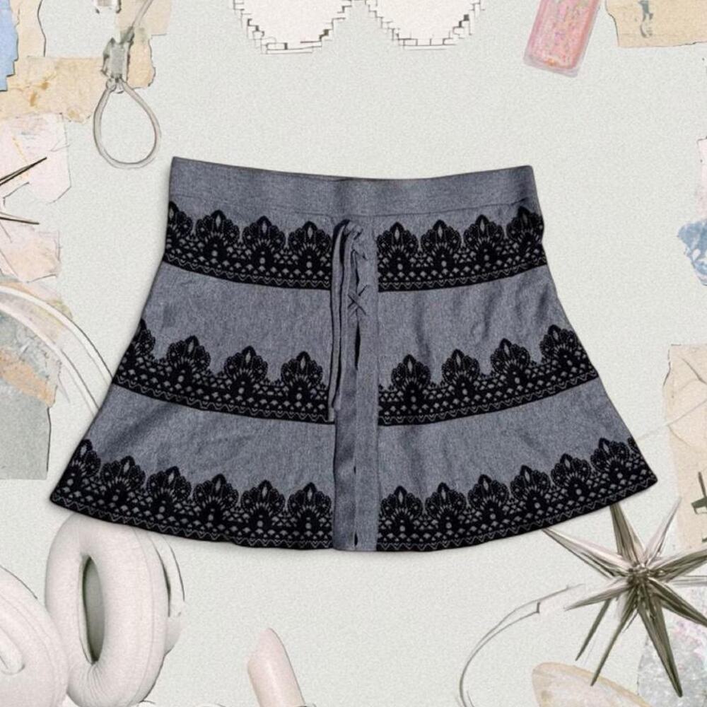 Candies gray y2k sweater mini skirt